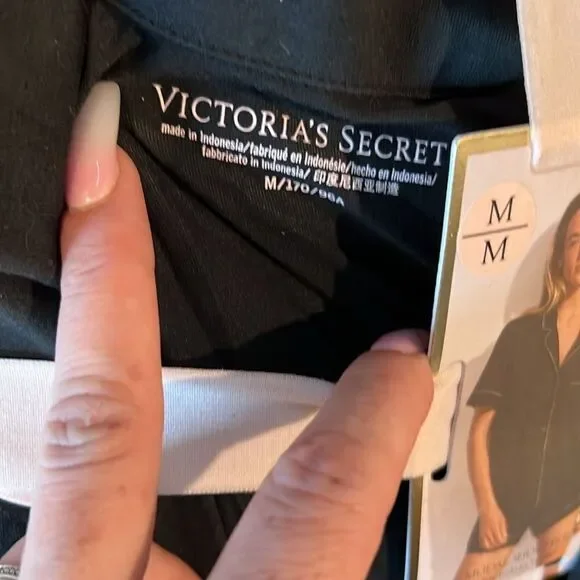 Victoria's Secret Black and White Trim Pajama Set - Picture 6 of 8